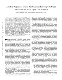 Attention-Augmented Inverse Reinforcement Learning with Graph Convolutions for Multi-Agent Task Allocation