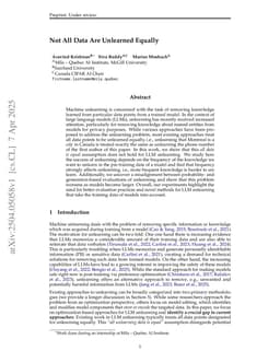 Not All Data Are Unlearned Equally