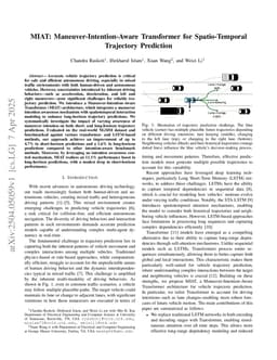 MIAT: Maneuver-Intention-Aware Transformer for Spatio-Temporal Trajectory Prediction
