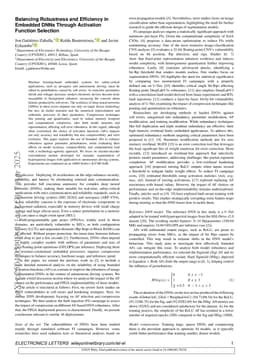 Balancing Robustness and Efficiency in Embedded DNNs Through Activation Function Selection