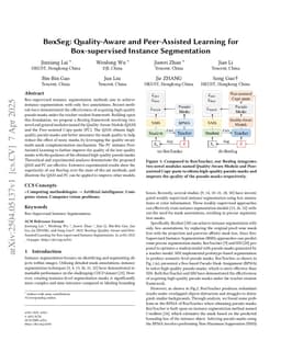 BoxSeg: Quality-Aware and Peer-Assisted Learning for Box-supervised Instance Segmentation