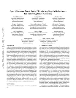 Query Smarter, Trust Better? Exploring Search Behaviours for Verifying News Accuracy
