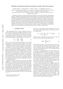 Machine learning interatomic potential can infer electrical response