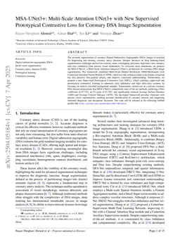 MSA-UNet3+: Multi-Scale Attention UNet3+ with New Supervised Prototypical Contrastive Loss for Coronary DSA Image Segmentation