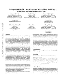 Leveraging LLMs for Utility-Focused Annotation: Reducing Manual Effort for Retrieval and RAG