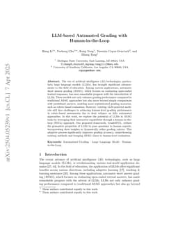 LLM-based Automated Grading with Human-in-the-Loop