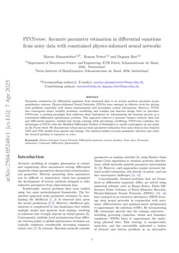 PINNverse: Accurate parameter estimation in differential equations from noisy data with constrained physics-informed neural networks