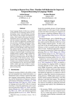 Learning to Reason Over Time: Timeline Self-Reflection for Improved Temporal Reasoning in Language Models