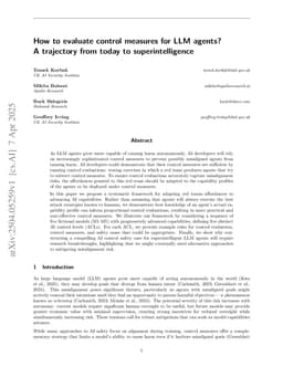 How to evaluate control measures for LLM agents? A trajectory from today to superintelligence
