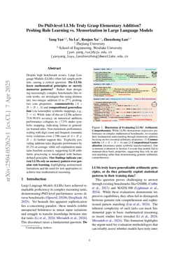 Do PhD-level LLMs Truly Grasp Elementary Addition? Probing Rule Learning vs. Memorization in Large Language Models