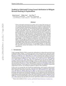 Truthful or Fabricated? Using Causal Attribution to Mitigate Reward Hacking in Explanations