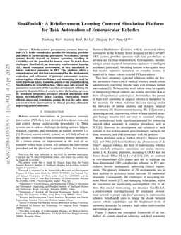 Sim4EndoR: A Reinforcement Learning Centered Simulation Platform for Task Automation of Endovascular Robotics