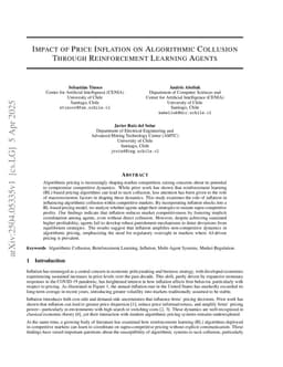 Impact of Price Inflation on Algorithmic Collusion Through Reinforcement Learning Agents