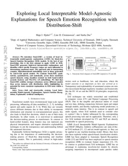 Exploring Local Interpretable Model-Agnostic Explanations for Speech Emotion Recognition with Distribution-Shift