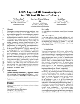 L3GS: Layered 3D Gaussian Splats for Efficient 3D Scene Delivery