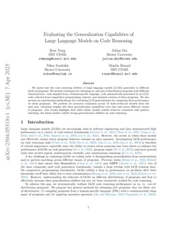 Evaluating the Generalization Capabilities of Large Language Models on Code Reasoning