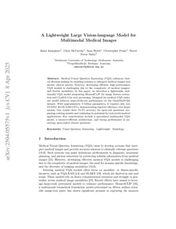 A Lightweight Large Vision-language Model for Multimodal Medical Images