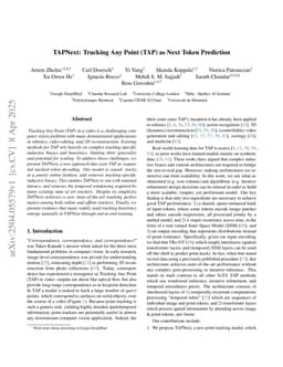 TAPNext: Tracking Any Point (TAP) as Next Token Prediction