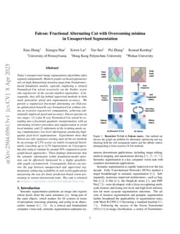 Falcon: Fractional Alternating Cut with Overcoming Minima in Unsupervised Segmentation