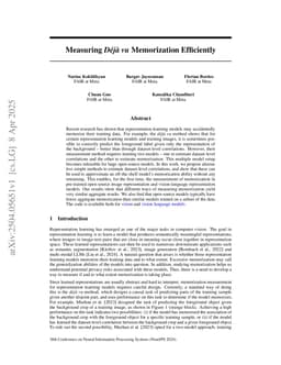 Measuring Déjà vu Memorization Efficiently