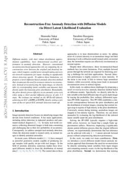 Reconstruction-Free Anomaly Detection with Diffusion Models via Direct Latent Likelihood Evaluation