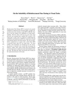 On the Suitability of Reinforcement Fine-Tuning to Visual Tasks