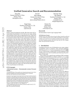 Unified Generative Search and Recommendation