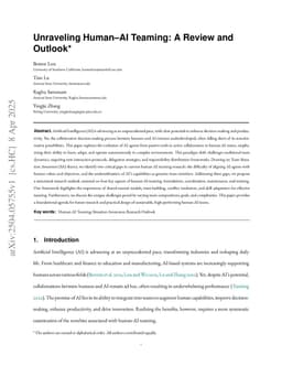 Unraveling Human-AI Teaming: A Review and Outlook