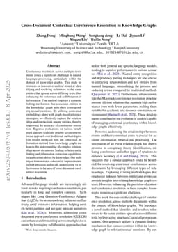 Cross-Document Contextual Coreference Resolution in Knowledge Graphs