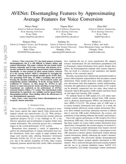 AVENet: Disentangling Features by Approximating Average Features for Voice Conversion