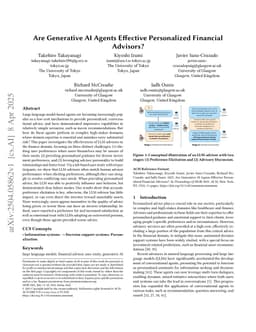 Are Generative AI Agents Effective Personalized Financial Advisors?