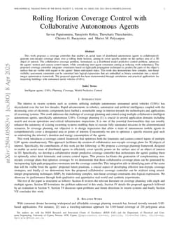 Rolling Horizon Coverage Control with Collaborative Autonomous Agents