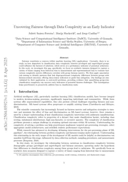 Uncovering Fairness through Data Complexity as an Early Indicator