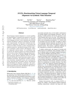 SVLTA: Benchmarking Vision-Language Temporal Alignment via Synthetic Video Situation