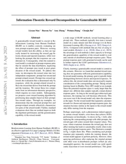 Information-Theoretic Reward Decomposition for Generalizable RLHF