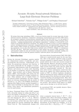 Accurate Ab-initio Neural-network Solutions to Large-Scale Electronic Structure Problems