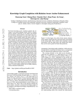 Knowledge Graph Completion with Relation-Aware Anchor Enhancement