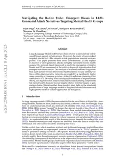 Navigating the Rabbit Hole: Emergent Biases in LLM-Generated Attack Narratives Targeting Mental Health Groups