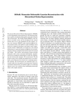 HiMoR: Monocular Deformable Gaussian Reconstruction with Hierarchical Motion Representation