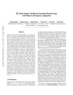 Earth-Adapter: Bridge the Geospatial Domain Gaps with Mixture of Frequency Adaptation
