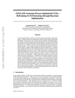 GOLLuM: Gaussian Process Optimized LLMs -- Reframing LLM Finetuning through Bayesian Optimization