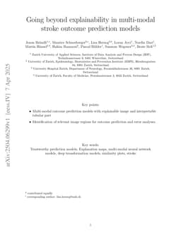 Going beyond explainability in multi-modal stroke outcome prediction models