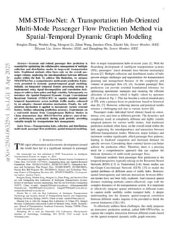 MM-STFlowNet: A Transportation Hub-Oriented Multi-Mode Passenger Flow Prediction Method via Spatial-Temporal Dynamic Graph Modeling