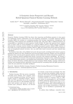 A Geometric-Aware Perspective and Beyond: Hybrid Quantum-Classical Machine Learning Methods