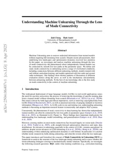 Understanding Machine Unlearning Through the Lens of Mode Connectivity