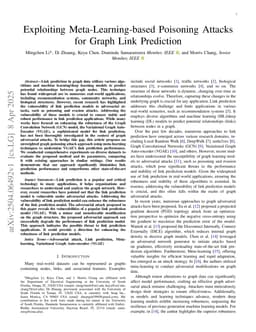 Exploiting Meta-Learning-based Poisoning Attacks for Graph Link Prediction