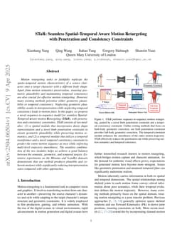 STaR: Seamless Spatial-Temporal Aware Motion Retargeting with Penetration and Consistency Constraints