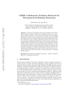 CDER: Collaborative Evidence Retrieval for Document-level Relation Extraction