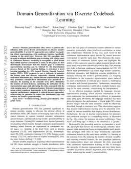 Domain Generalization via Discrete Codebook Learning