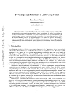 Bypassing Safety Guardrails in LLMs Using Humor